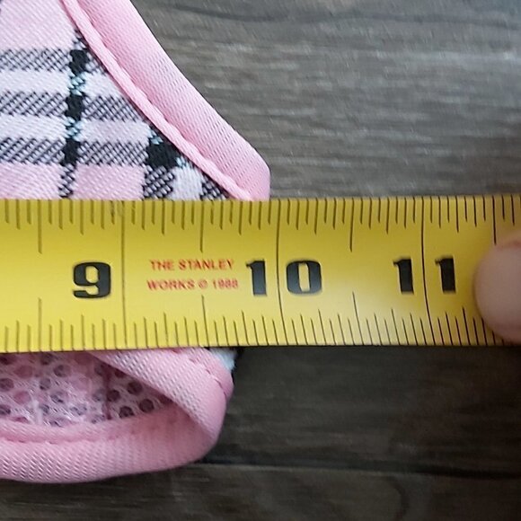 MATILOR XL Pink/Black/White Plaid Dog Harness/Vest With Light Pink Leash - Picture 6 of 8